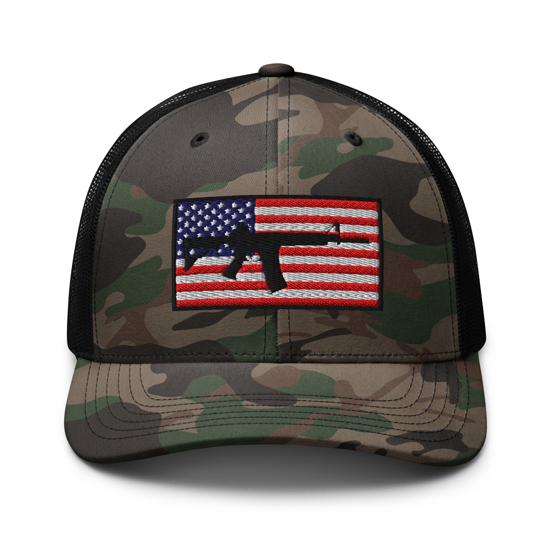 Old Glory AR15 Camo Classic Otto Trucker Hat  Infidel Collective