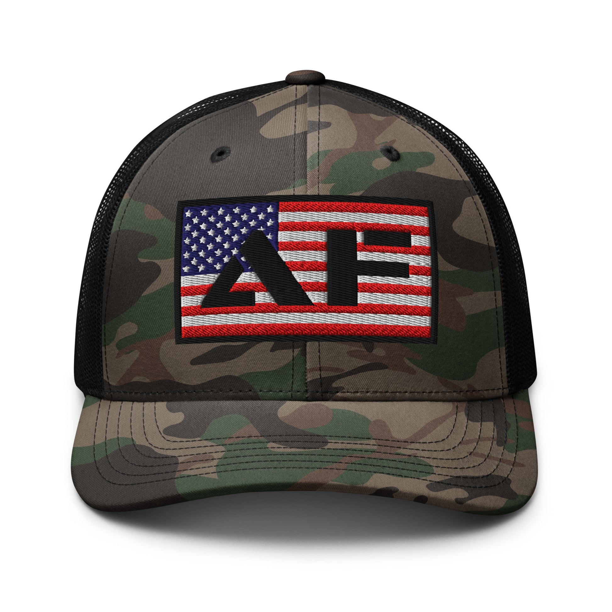 American Freedom AF Flag Camo Classic Otto Trucker Hat  Infidel Collective