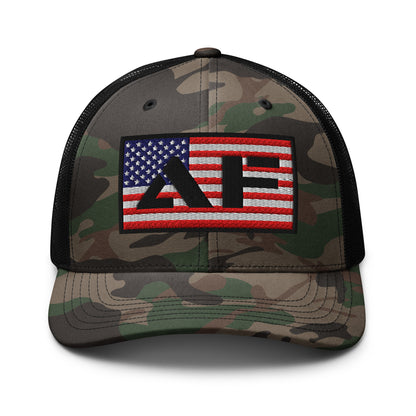 American Freedom AF Flag Camo Classic Otto Trucker Hat  Infidel Collective