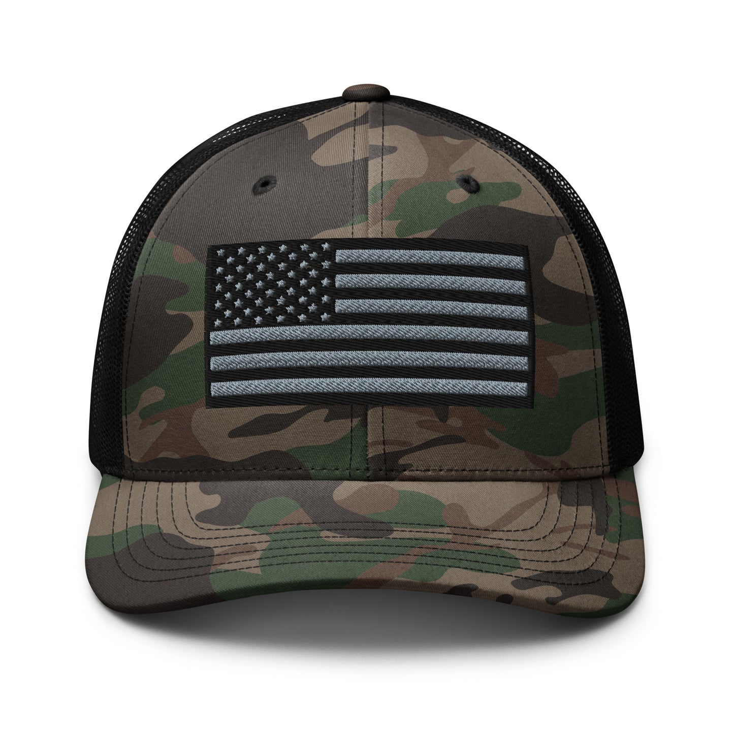 Camo Tactical USA Flag - Custom Patriotic Snapback Trucker Hats  Infidel Collective
