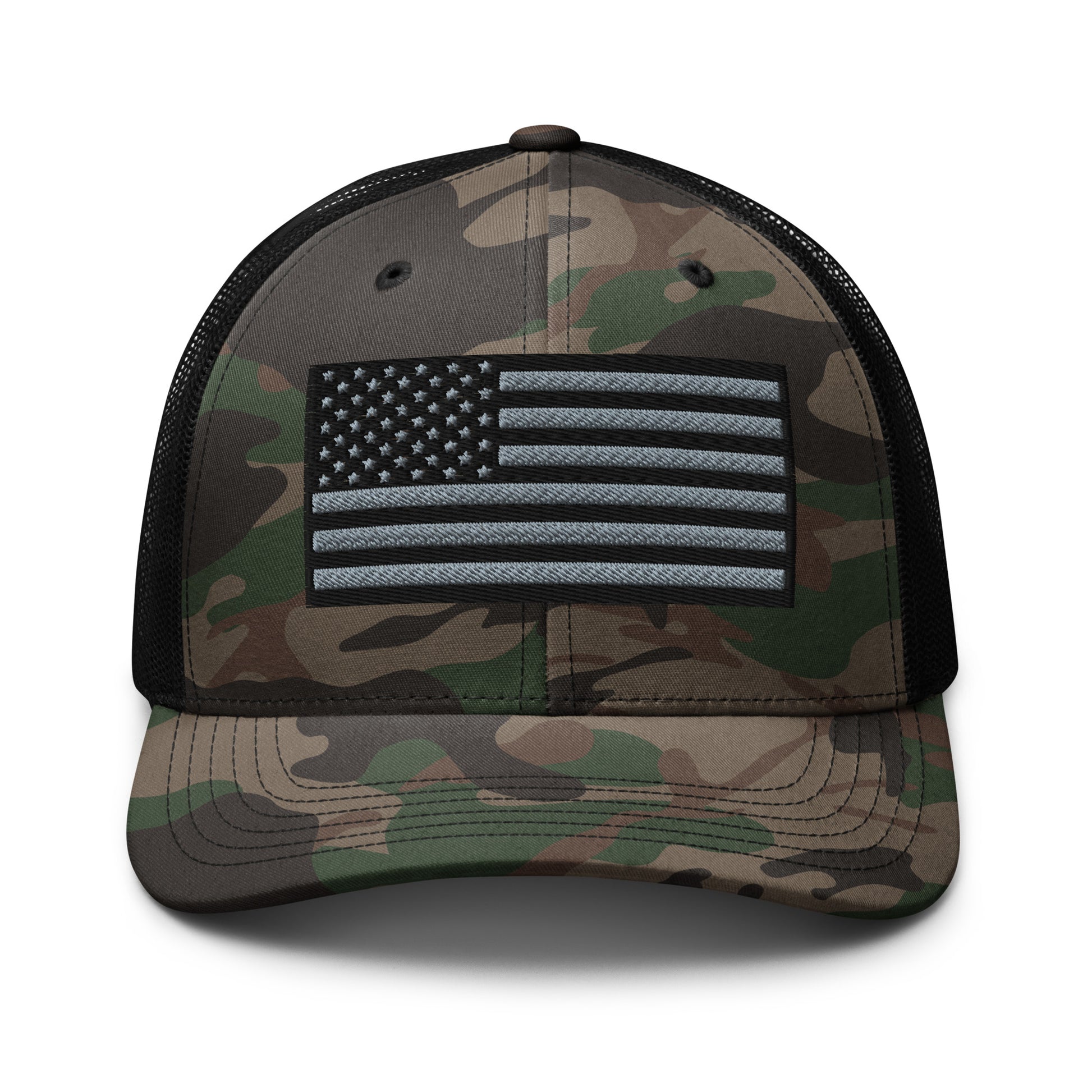 Camo Tactical USA Flag - Custom Patriotic Snapback Trucker Hats  Infidel Collective