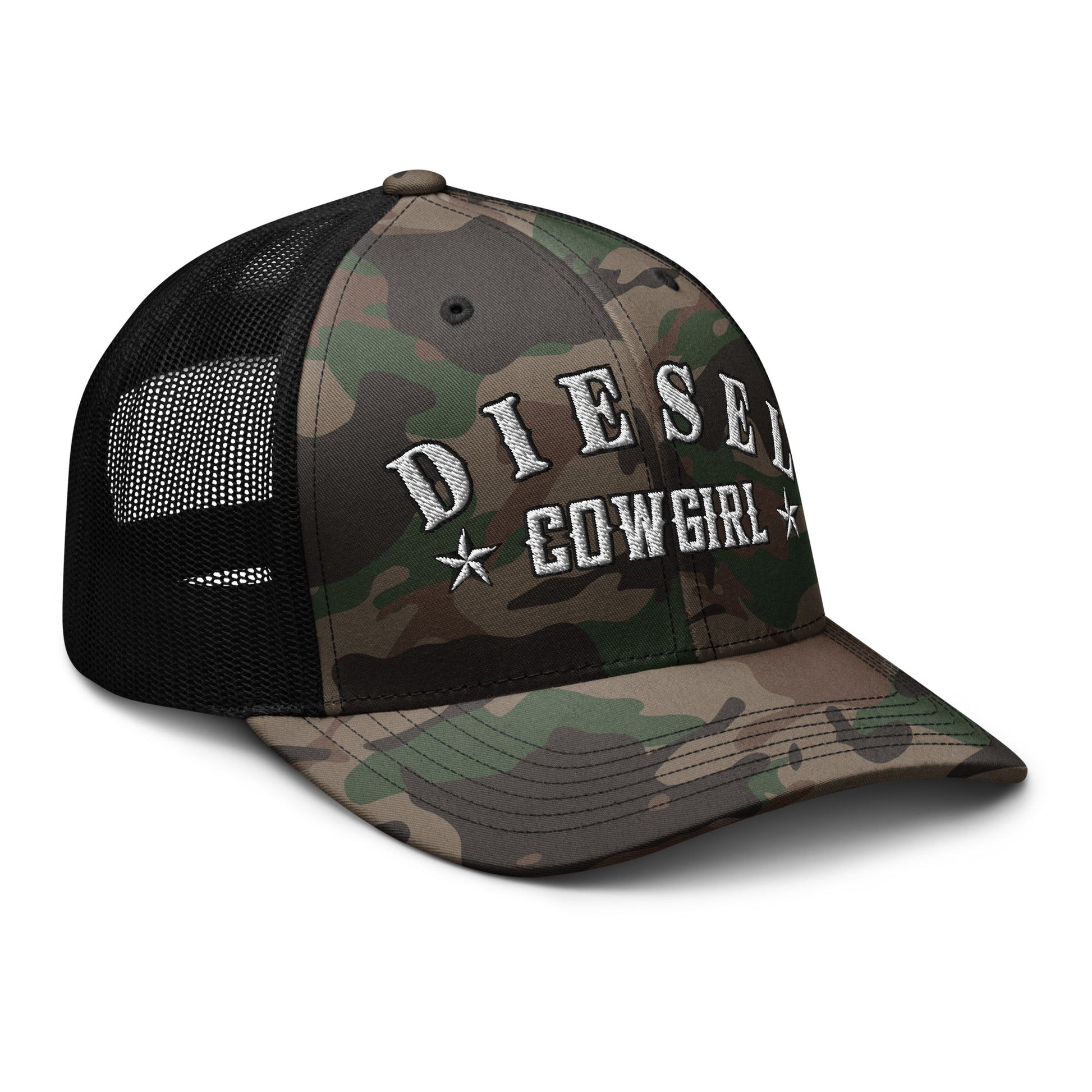 Hats  Custom Diesel Cowgirl Camo Hat – Snapback Trucker Cap for Diesel Gang Women Infidel Collective