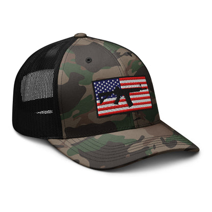 Old Glory AR15 Camo Classic Otto Trucker Hat  Infidel Collective