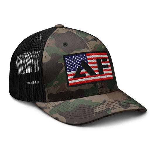 American Freedom AF Flag Camo Classic Otto Trucker Hat  Infidel Collective