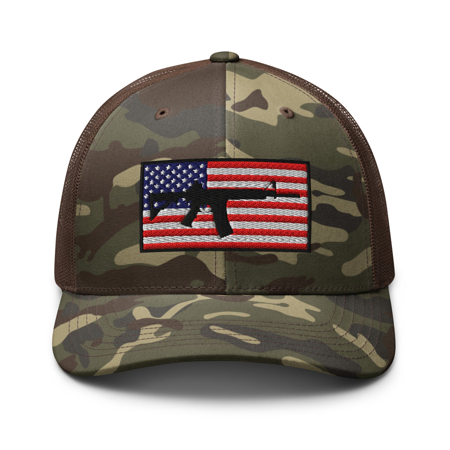 Old Glory AR15 Camo Classic Otto Trucker Hat  Infidel Collective
