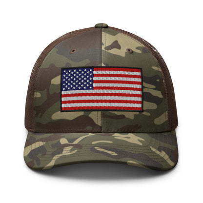 Old Glory Camo Snapback Custom Trucker Hat  Infidel Collective