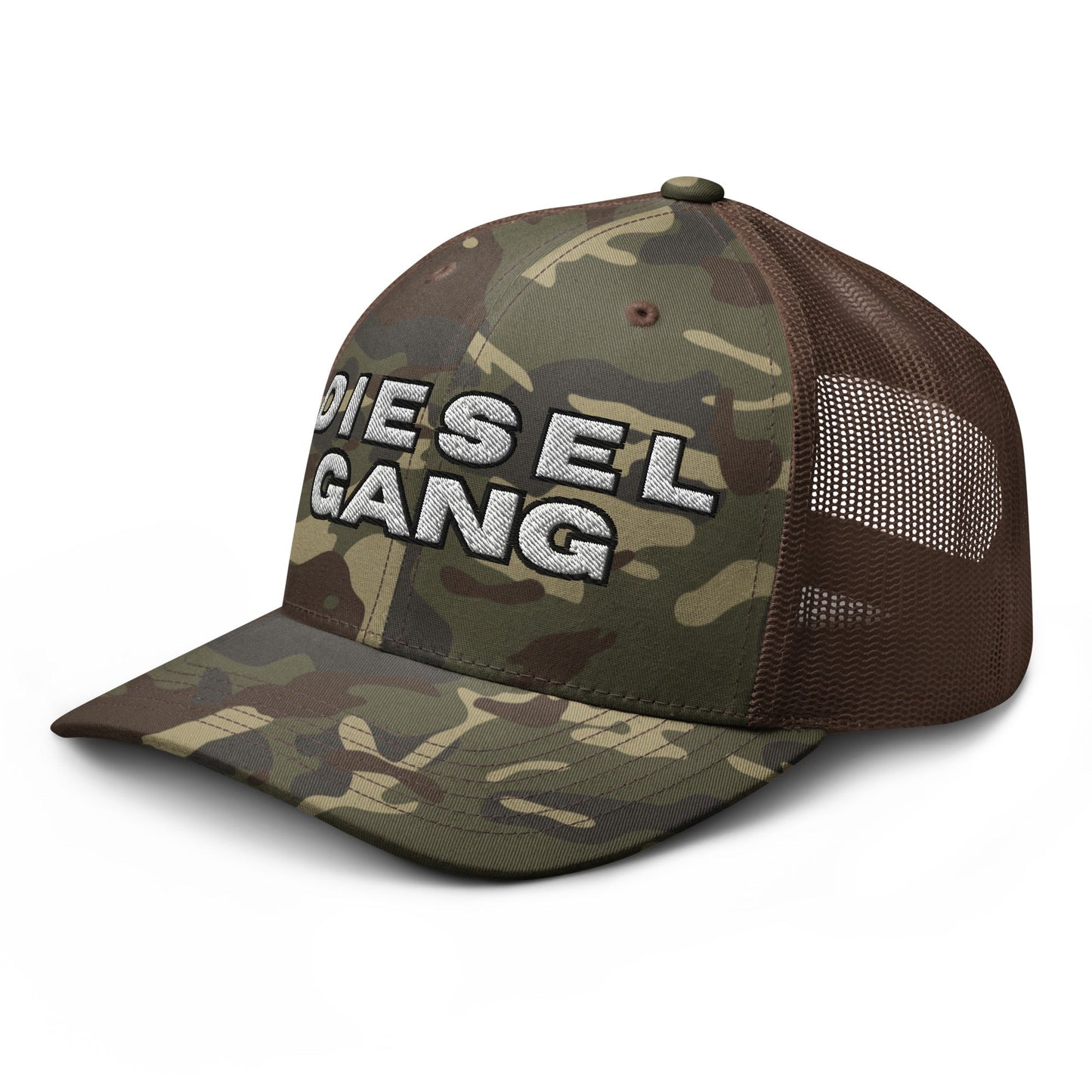 Hats  Snapback Custom Trucker Hat – Diesel Gang Camo Edition for Rugged Style Infidel Collective