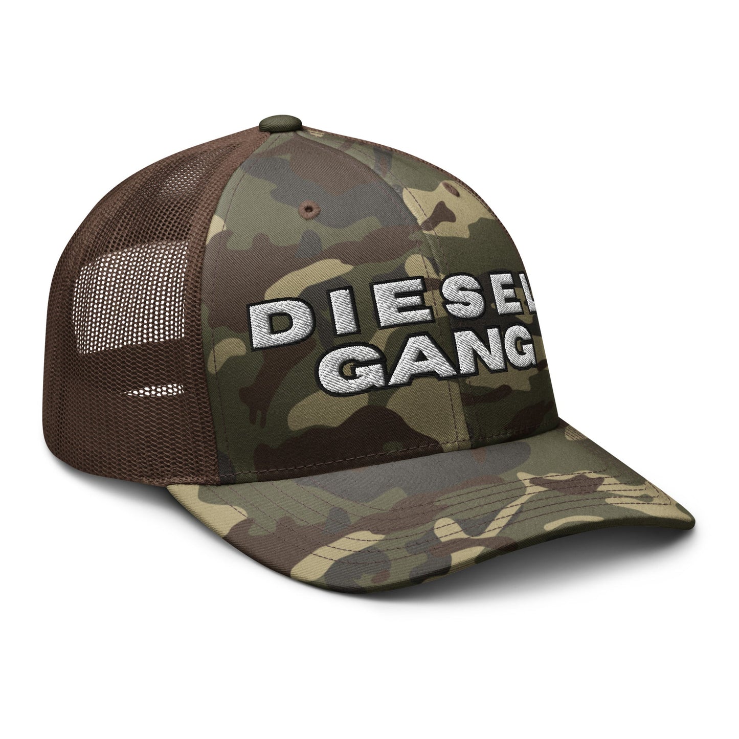 Hats  Snapback Custom Trucker Hat – Diesel Gang Camo Edition for Rugged Style Infidel Collective
