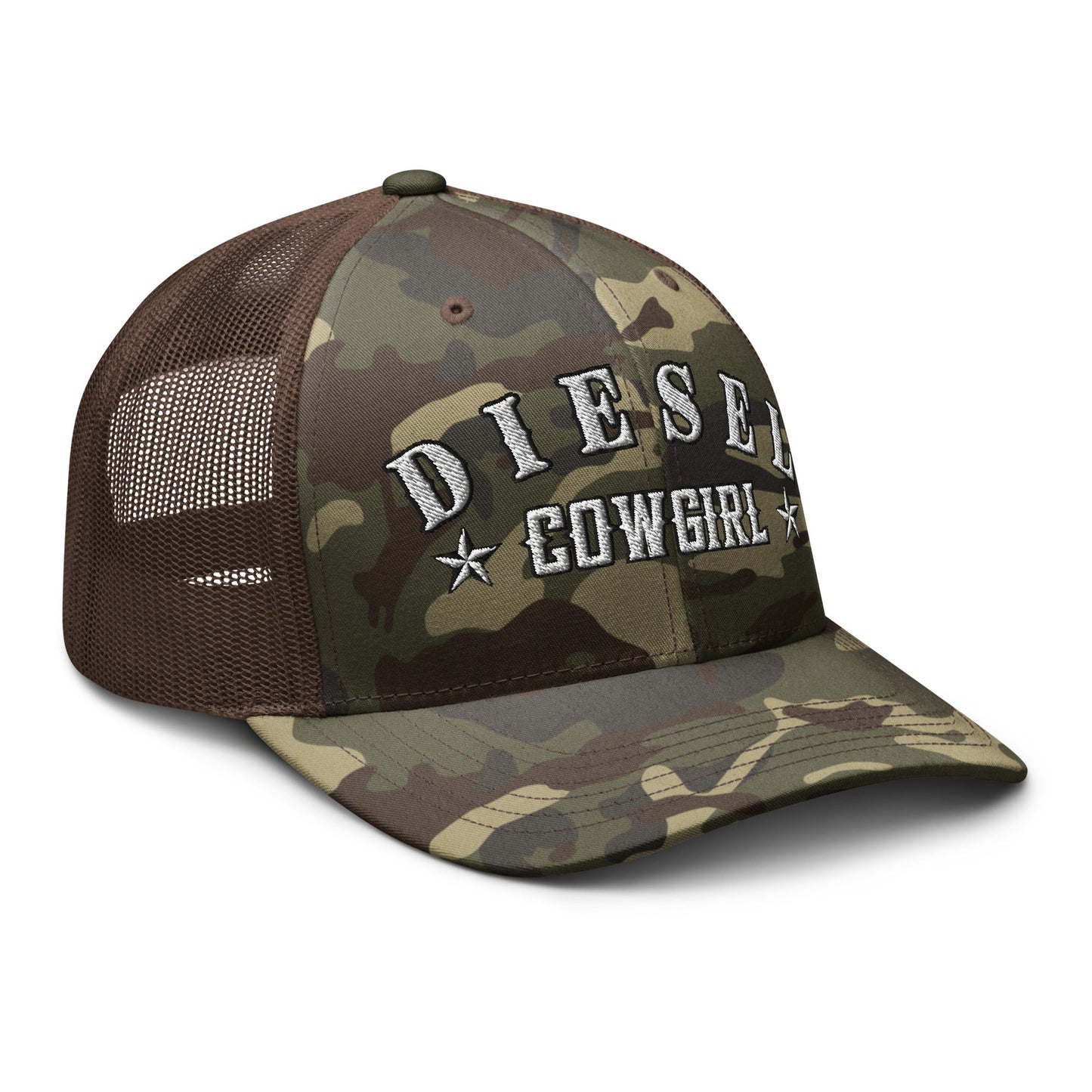 Hats  Custom Diesel Cowgirl Camo Hat – Snapback Trucker Cap for Diesel Gang Women Infidel Collective