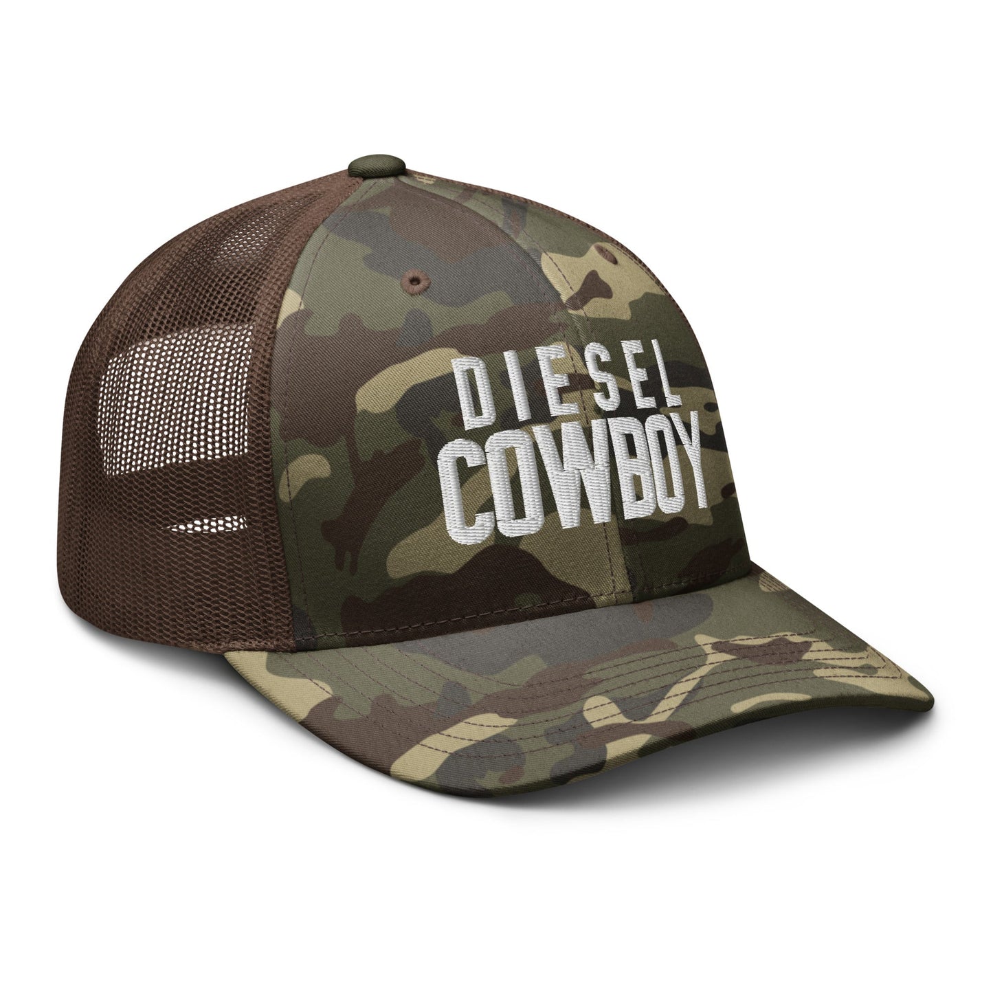 Hats  Snapback Custom Trucker Hat to Boost In – Diesel Cowboy Camo Edition Infidel Collective
