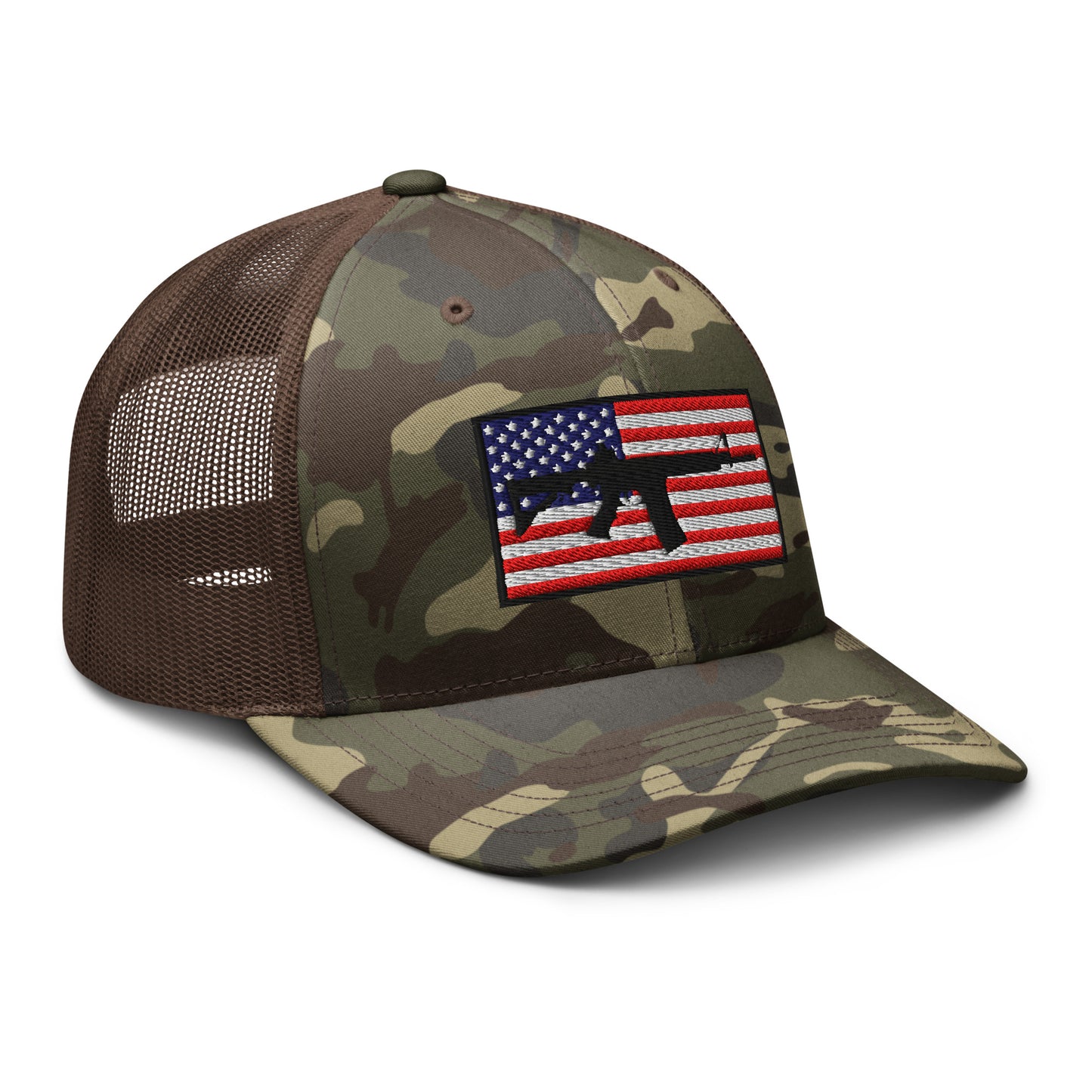 Old Glory AR15 Camo Classic Otto Trucker Hat  Infidel Collective