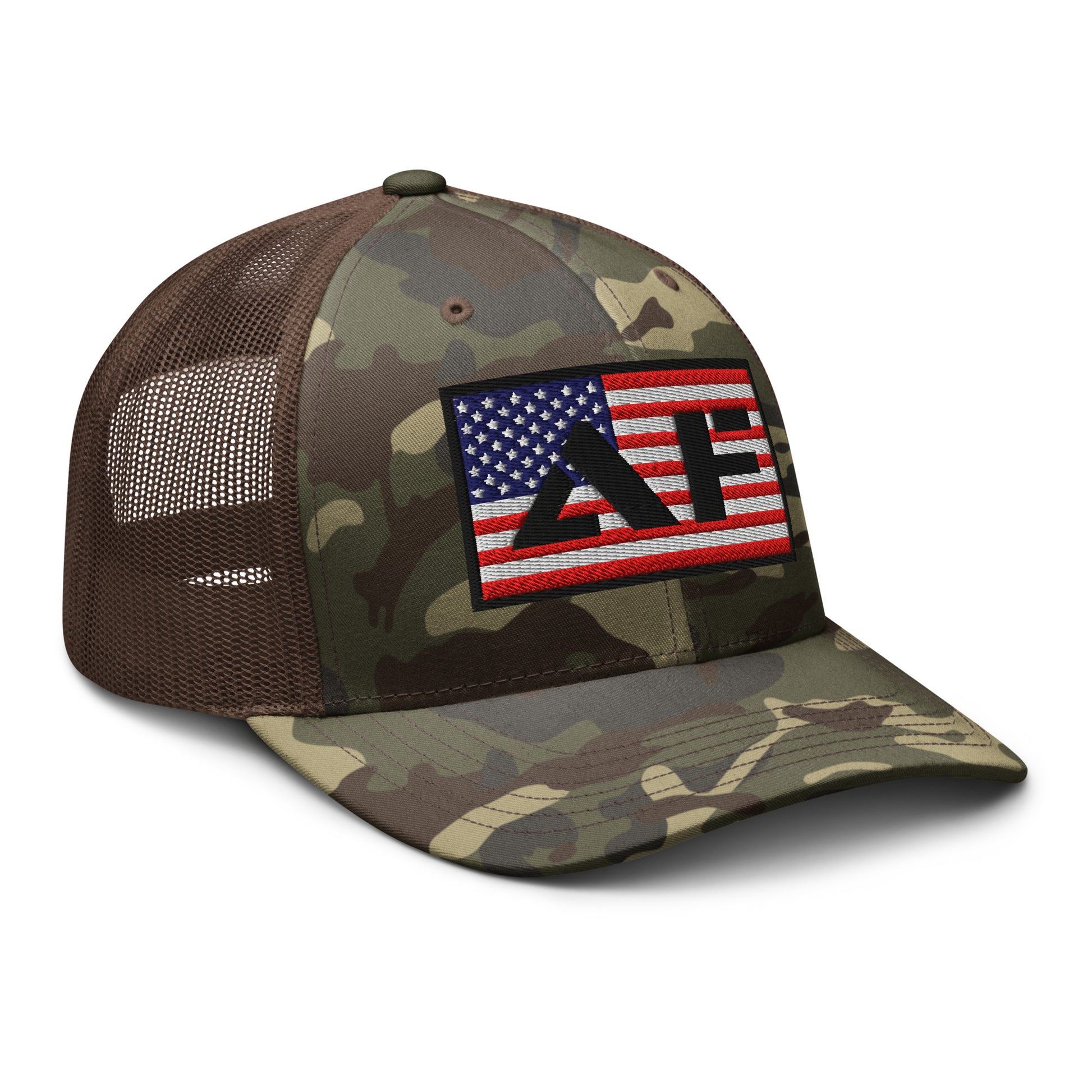 American Freedom AF Flag Camo Classic Otto Trucker Hat  Infidel Collective