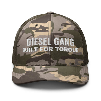 Hats Camo-Olive Snapback Custom Trucker Hats Men & Women Roll In – Diesel Gang Torque Camo Cap Infidel Collective