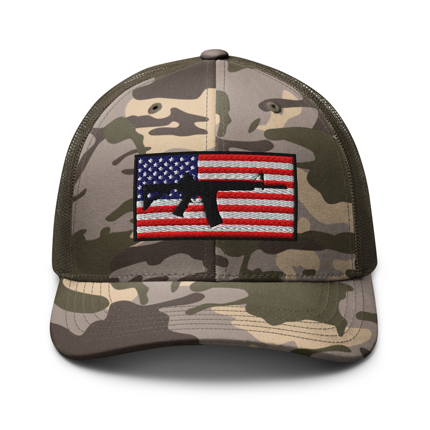 Old Glory AR15 Camo Classic Otto Trucker Hat  Infidel Collective