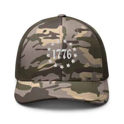 Camo 1776 Betsy Stars – Custom Patriotic Snapback Trucker Hat  Infidel Collective