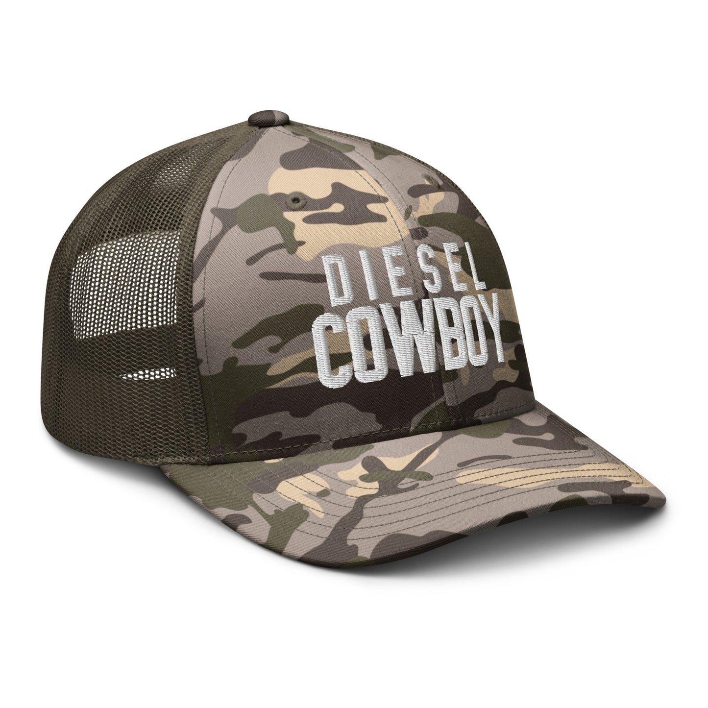 Hats  Snapback Custom Trucker Hat to Boost In – Diesel Cowboy Camo Edition Infidel Collective
