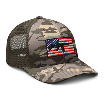 Old Glory AR15 Camo Classic Otto Trucker Hat  Infidel Collective