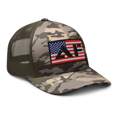 American Freedom AF Flag Camo Classic Otto Trucker Hat  Infidel Collective