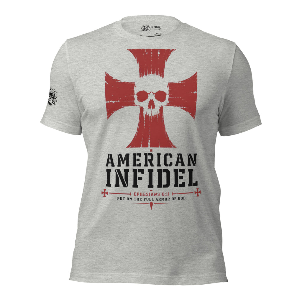 Carried Cross American Infidel graphic tee from Infidel Collective