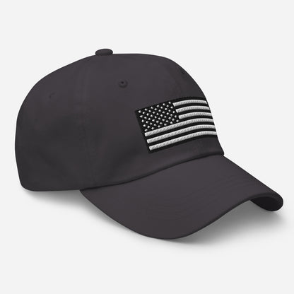 Embroidered Black and White USA Flag Classic Ball Cap – Patriotic Hat in 11 Colors  Infidel Collective