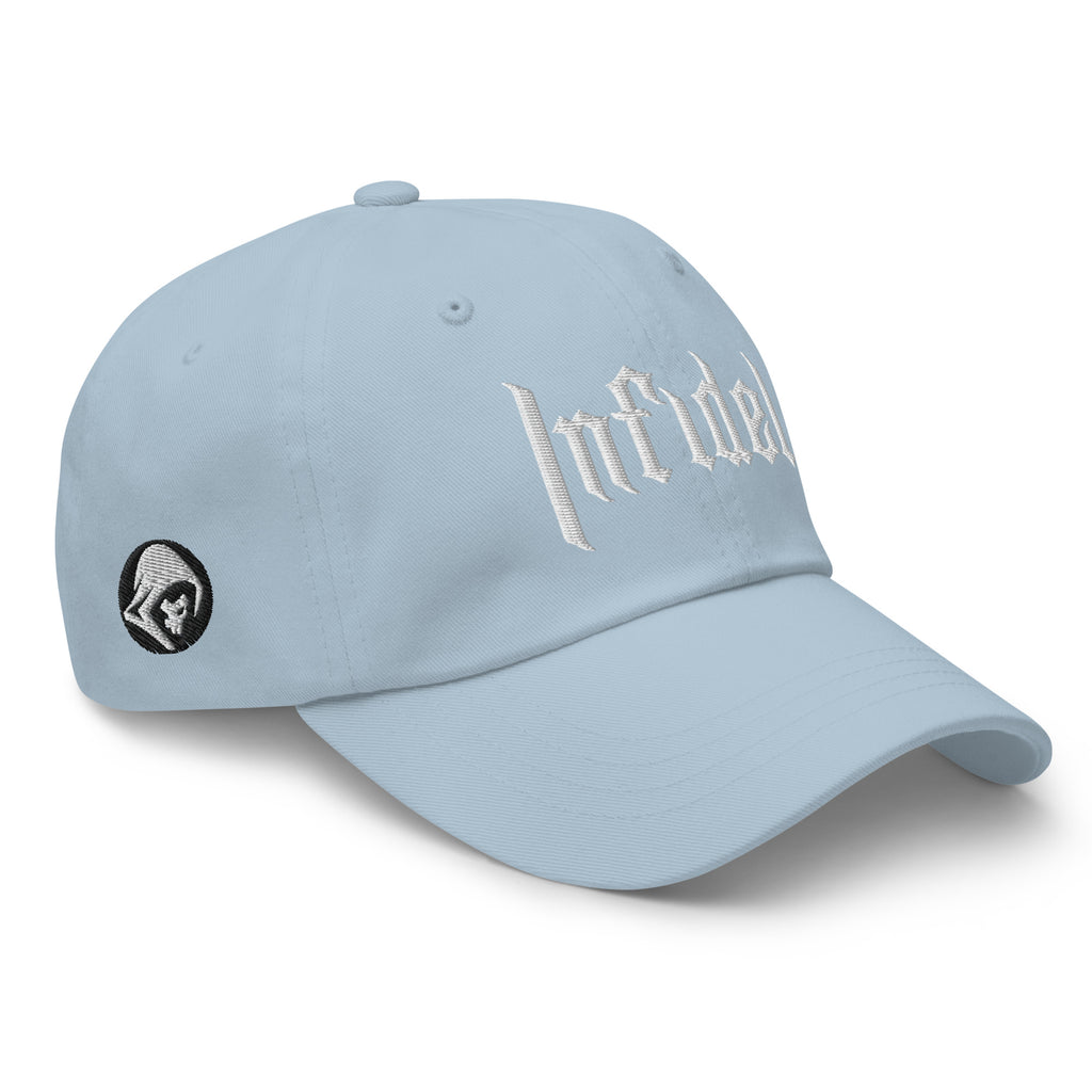 OG INFIDEL dad hat, right front view