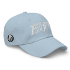 Light Blue dad hat with embroidered FAFO Power design, right front view