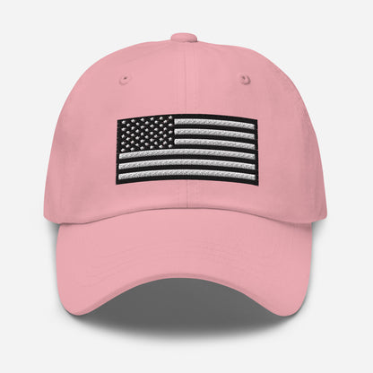 Embroidered Black and White USA Flag Classic Ball Cap – Patriotic Hat in 11 Colors  Infidel Collective