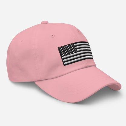 Embroidered Black and White USA Flag Classic Ball Cap – Patriotic Hat in 11 Colors  Infidel Collective