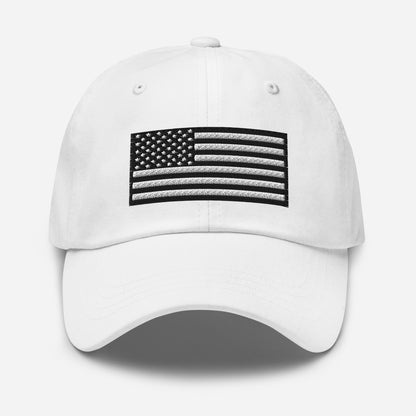 Embroidered Black and White USA Flag Classic Ball Cap – Patriotic Hat in 11 Colors  Infidel Collective