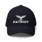 Black cap with white eagle logo and 'Patriot' text on a white background
