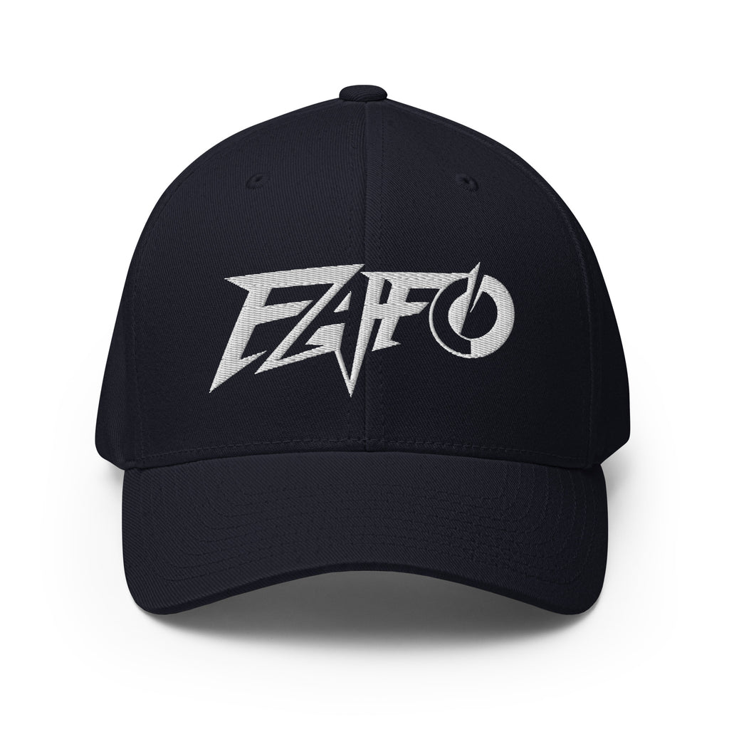 Front view of dark navy FAFO Power Flexfit hat