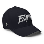 Right-front view of dark navy FAFO Power Flexfit hat