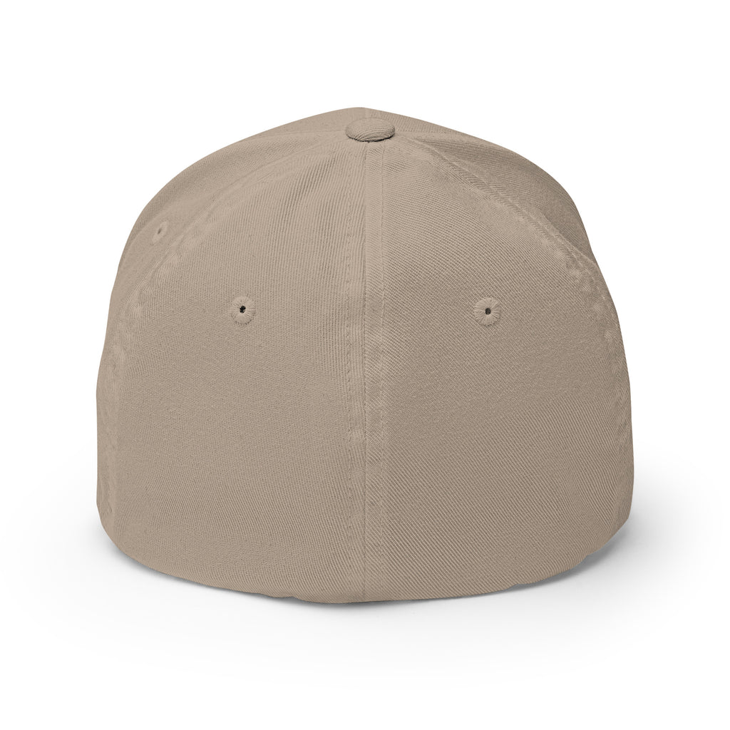 Back view of khaki Infidel Cobra King Flexfit hat