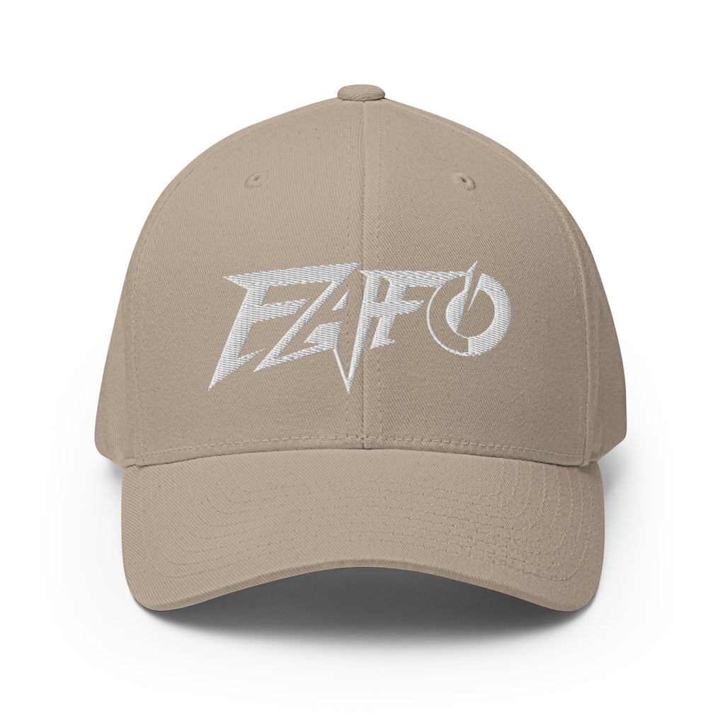Front view of khaki FAFO Power Flexfit hat