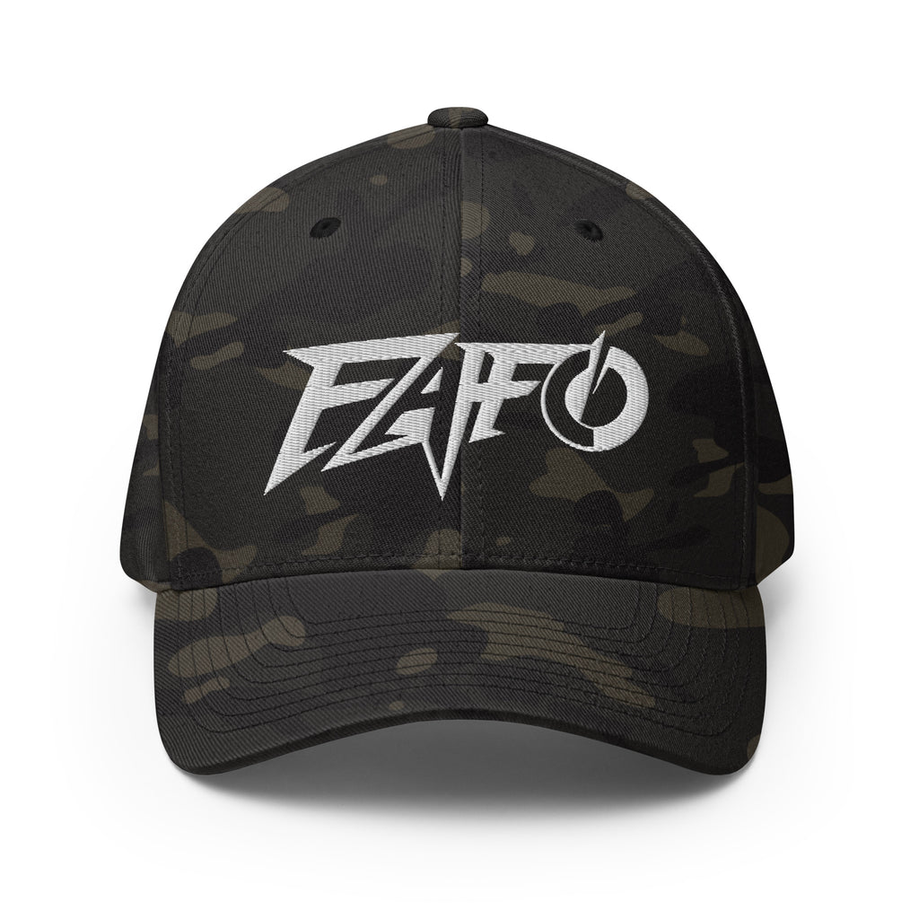 Front view of multicam black FAFO Power Flexfit hat