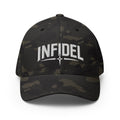 Front view of multicam black Infidel Spike Flexfit hat