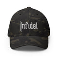 Front view of multicam black OG Infidel Flexfit hat