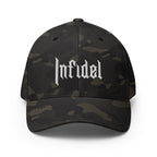 Front view of multicam black OG Infidel Flexfit hat