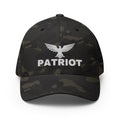 Front view of multicam black Patriot Eagle Flexfit hat
