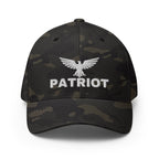 Front view of multicam black Patriot Eagle Flexfit hat