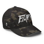 Right-front view of multicam black FAFO Power Flexfit hat