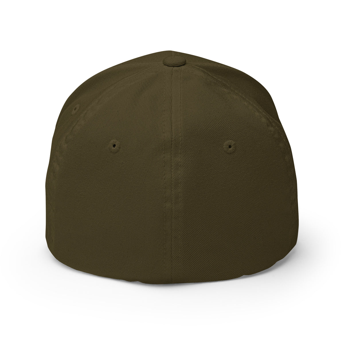 Back view of olive Infidel Cobra King Flexfit hat
