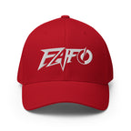 Front view of red FAFO Power Flexfit hat