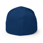 Old Glory American Flag Flexfit Hat in Royal Blue, back view