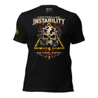 Controlled Instability Trucker Big Diesel Energy skull gear graphic black tee from Infidel Collective