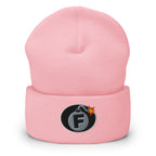NSFW F-Bomb design is embroidered into this Cuffed Beanie by Infidel Collective - available in 12 colors, shown here in pink.