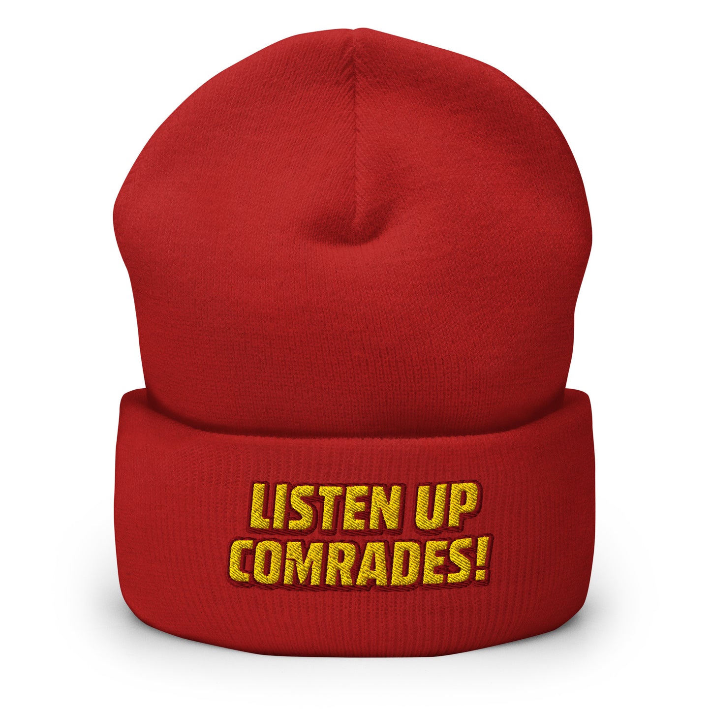 Listen Up Comrades Cuffed Beanie