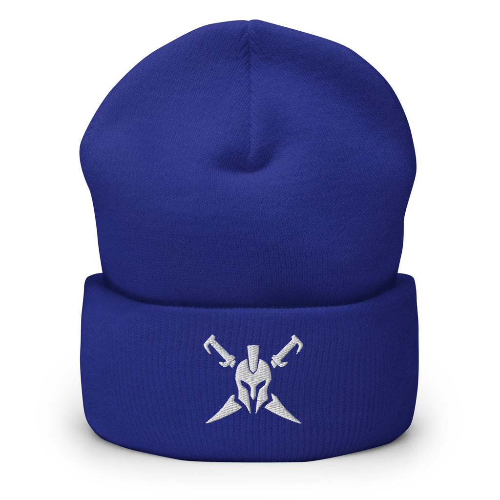 Royal, beanie, with embroidered Call to Arms, front view