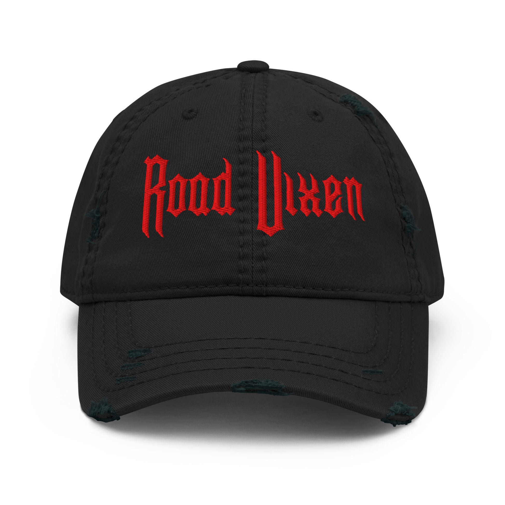 Road Vixen Distressed Dad Hat - Red Stitch  Infidel Collective