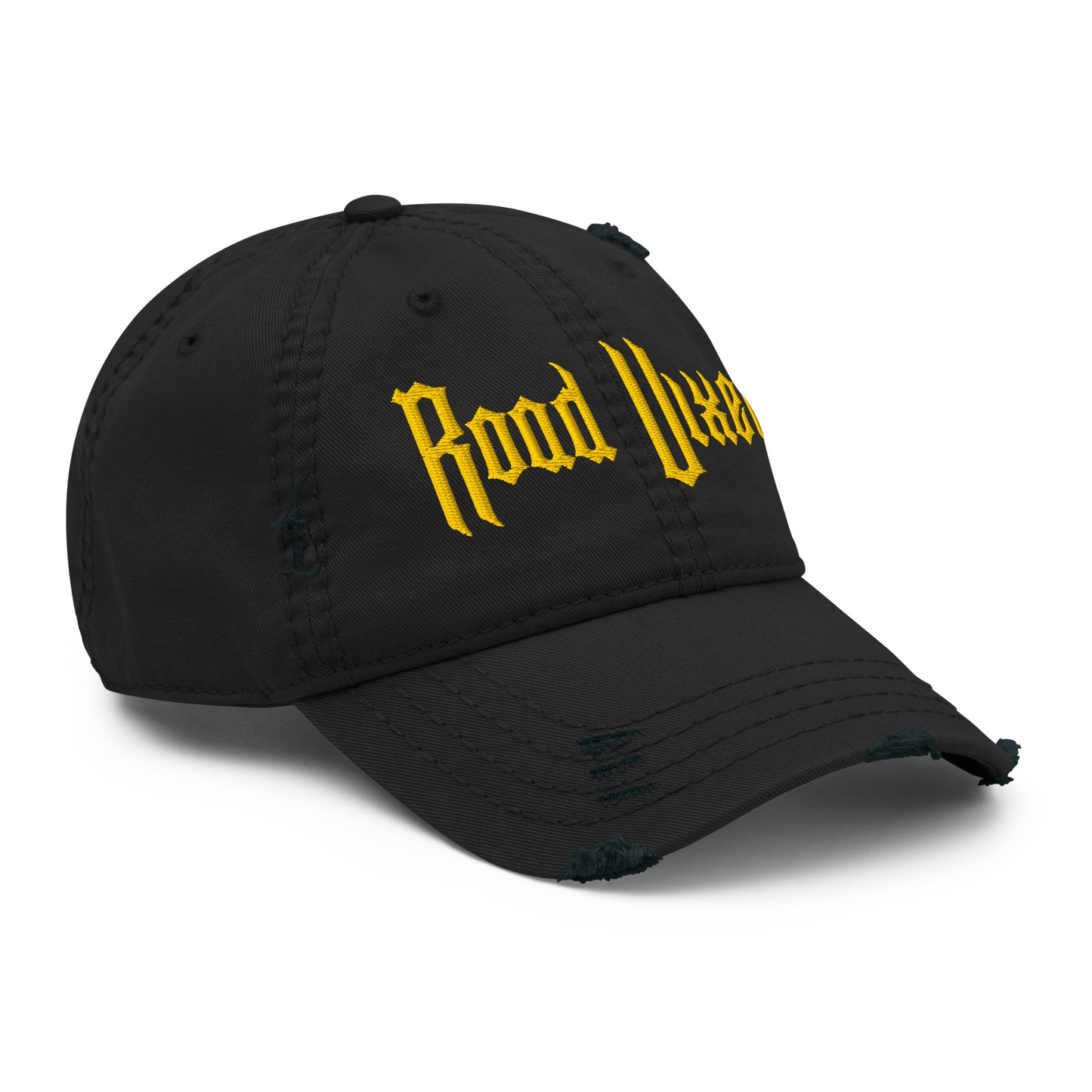 Road Vixen Distressed Ball Cap - Yellow Stitch  Infidel Collective